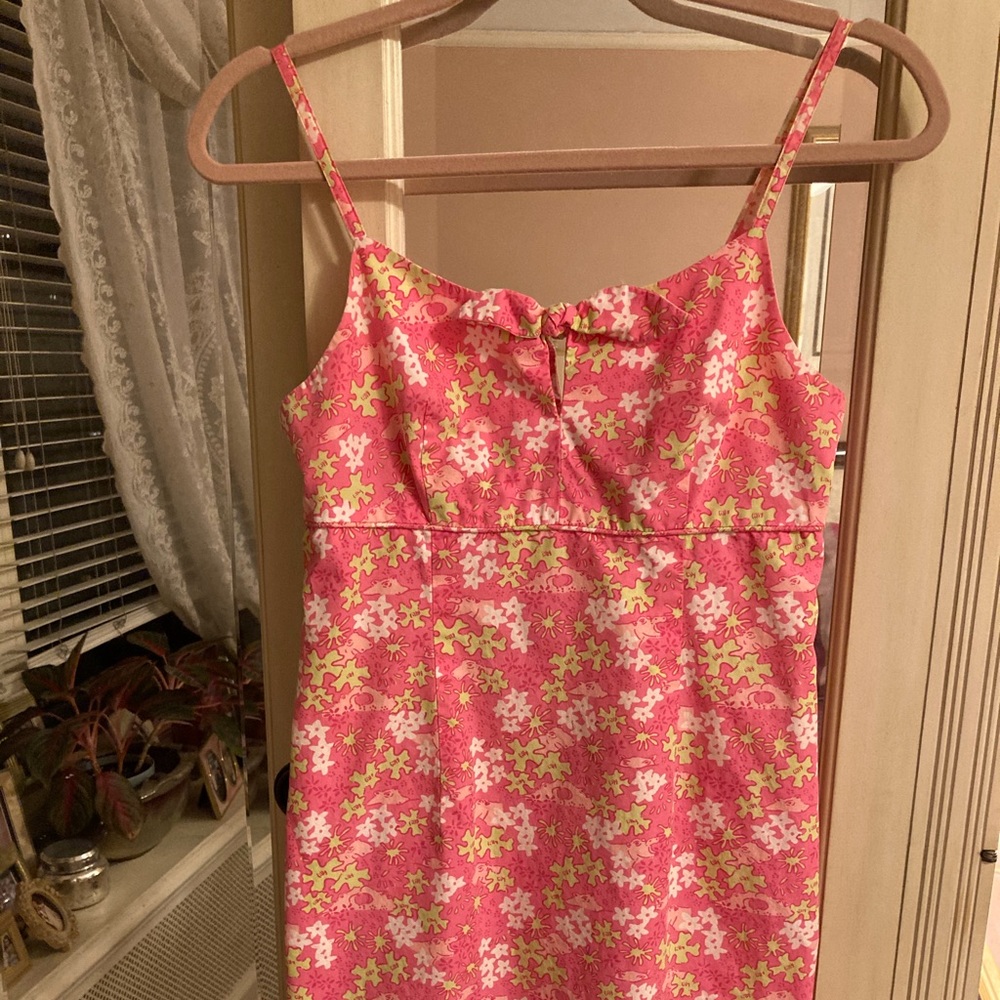 Lilly Pulitzer Size 4 pink & lime short dress